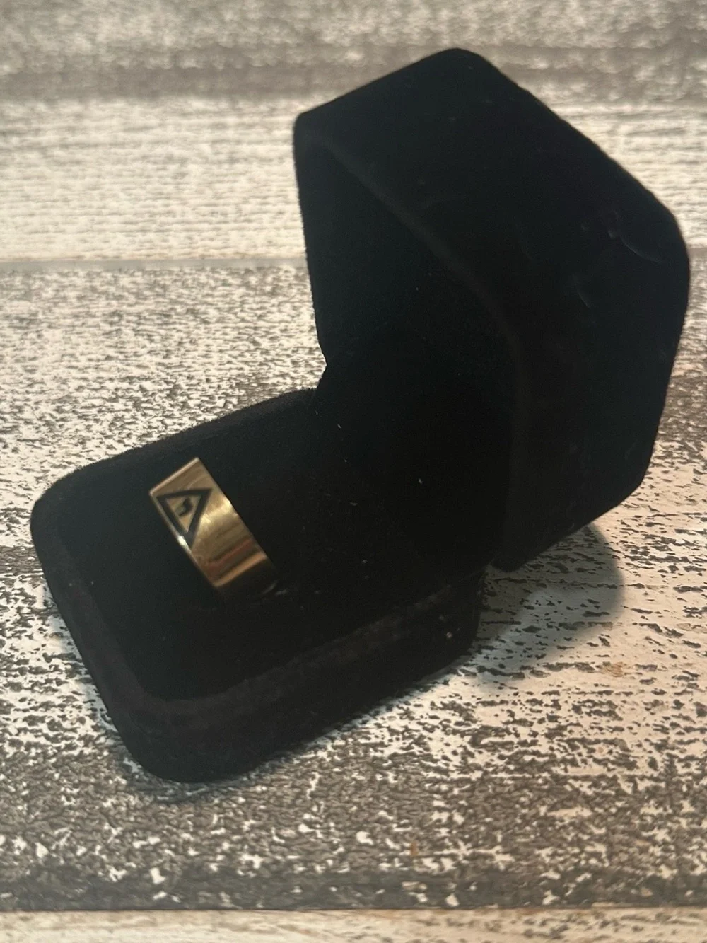 10K Gold Masonic Ring Virtus Junxit Mors Non Separabit Band 4.44-5 Sz 8-9 Men’s